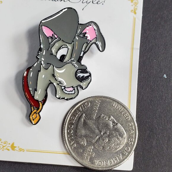Lady Tramp Dog Lapel Pin Mutt Collar Brooch Pin Accessories Jewelry Badge - Picture 3 of 6
